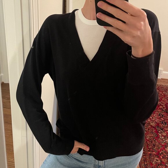 Rag & Bone Black V-Neck Sweater - Picture 2 of 4